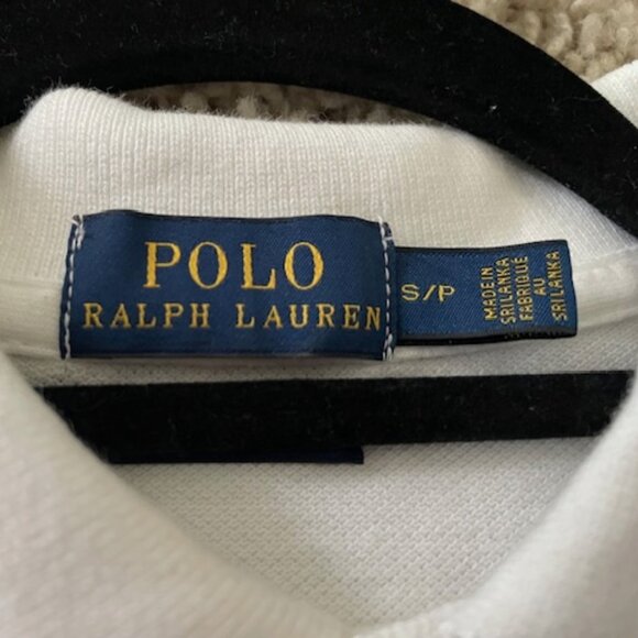 Women's Ralph Lauren Polo Shirt - White w/Large Navy Horse - Picture 2 of 3